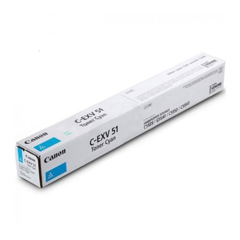 Canon C-EXV51L 0485C002 Mavi Orjinal Toner - IR-C5535i / IR-C5540i T8133 Canon C-EXV51L 0485C002 Mavi Orjinal Toner - IR-C5535i / IR-C5540i T8133