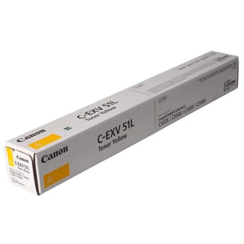 Canon C-EXV51L 0487C002 Sarı Orjinal Toner - IR-C5535i / IR-C5540i T13198 Canon C-EXV51L 0487C002 Sarı Orjinal Toner - IR-C5535i / IR-C5540i T13198