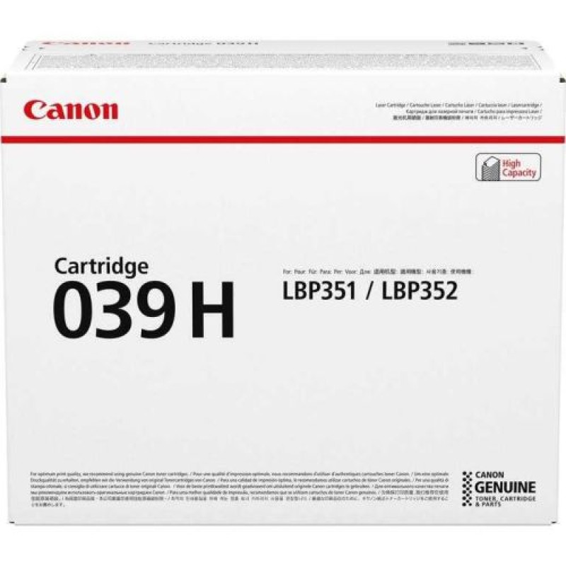 Canon CRG-039H 0288C001 BK Siyah Orjinal Toner - LBP352i / LBP351i T9822 Canon CRG-039H 0288C001 BK Siyah Orjinal Toner - LBP352i / LBP351i T9822