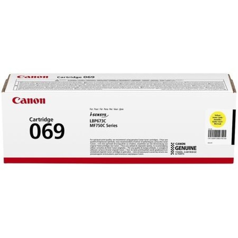 Canon CRG-069Y 5091C002 Sarı Orjinal Toner - MF754Cdw Canon CRG-069Y 5091C002 Sarı Orjinal Toner - MF754Cdw