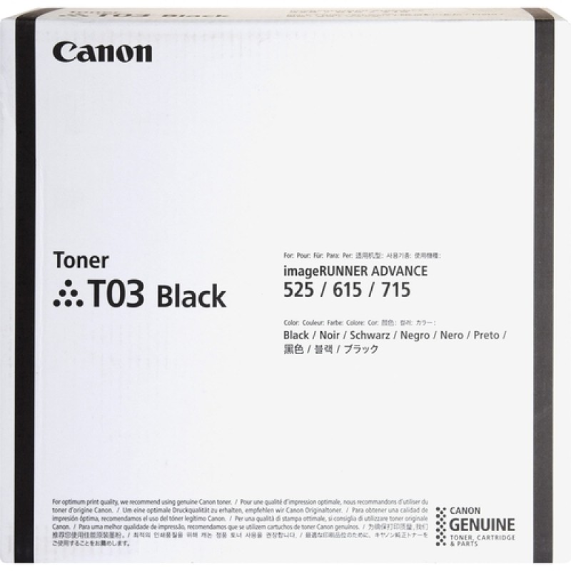 Canon T03 2725C001 Siyah Orjinal Toner - DX-527i / DX-617i Canon T03 2725C001 Siyah Orjinal Toner - DX-527i / DX-617i