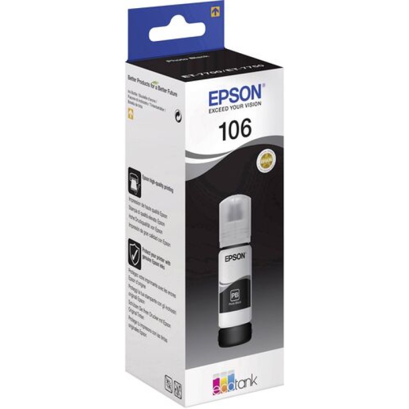 Epson C13T00R140 106 Siyah Orjinal Mürekkep Kartuş - ET-7700 T12696 Epson C13T00R140 106 Siyah Orjinal Mürekkep Kartuş - ET-7700 T12696