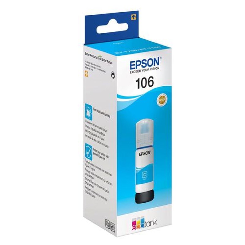 Epson C13T00R240 106 Mavi Orjinal Mürekkep Kartuş - ET-7700 T12698 Epson C13T00R240 106 Mavi Orjinal Mürekkep Kartuş - ET-7700 T12698