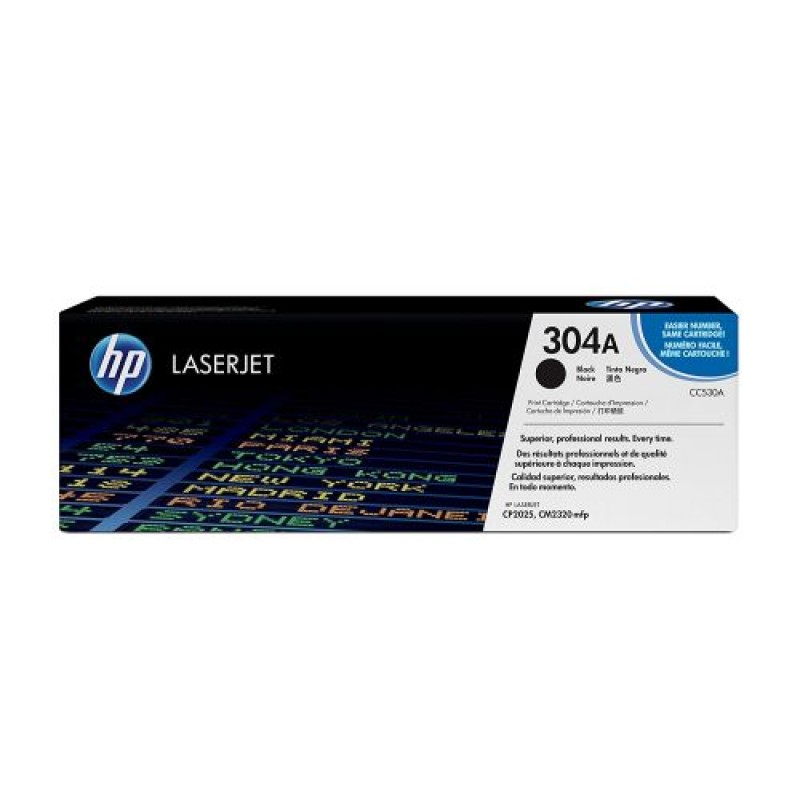 HP CC530A 304A Siyah Orjinal Toner - LaserJet CP2025n T8018 HP CC530A 304A Siyah Orjinal Toner - LaserJet CP2025n T8018