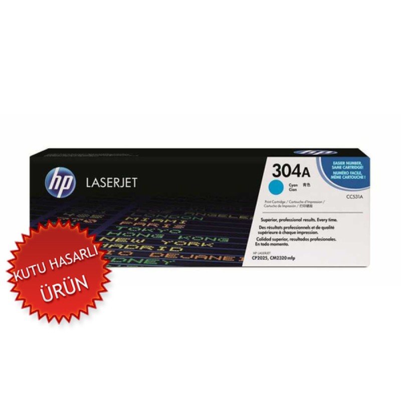 HP CC531A 304A Mavi Orjinal Toner - CP2025n / CP2025dn CF372AMDEN AYRILMA HP CC531A 304A Mavi Orjinal Toner - CP2025n / CP2025dn CF372AMDEN AYRILMA
