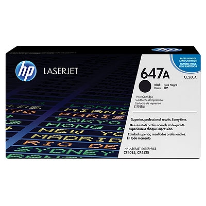 HP CE260A 647A Siyah Orjinal Toner - CP4525dn / CP4525n T3758 HP CE260A 647A Siyah Orjinal Toner - CP4525dn / CP4525n T3758