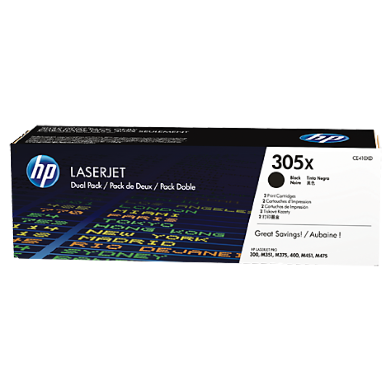 HP CE410XD 305X Siyah Orjinal Toner - Yüksek Kapasite XD'den Ayrılmış Kutu T15161