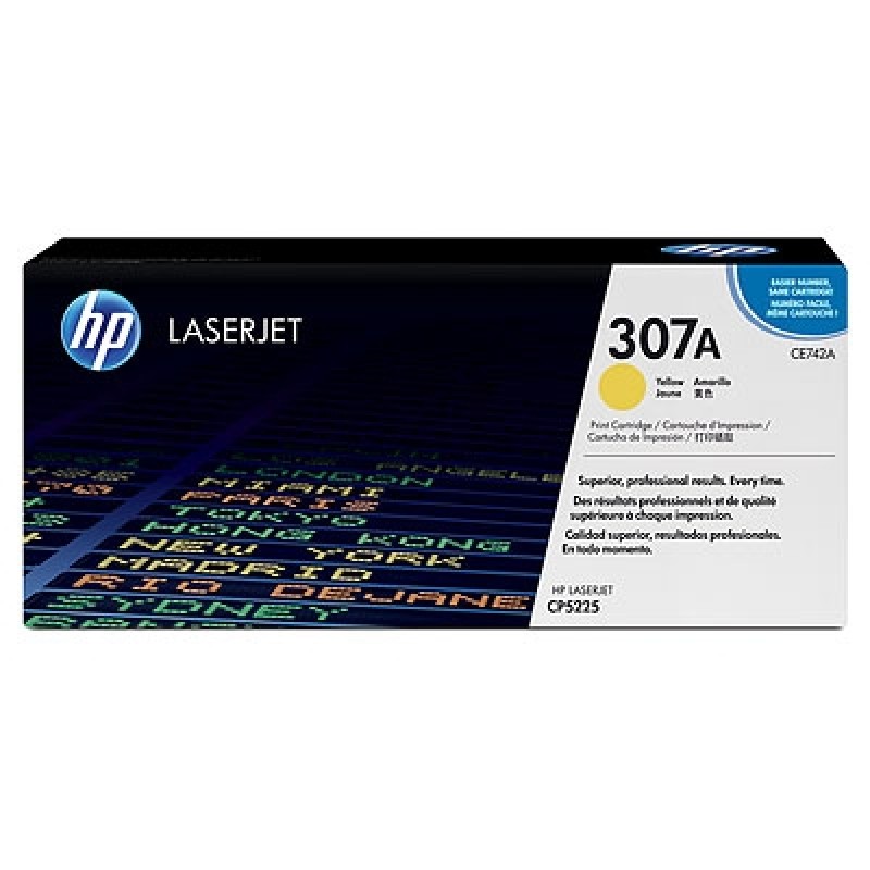 HP CE742A 307A Sarı Orjinal Toner - LaserJet CP5225 T3753 HP CE742A 307A Sarı Orjinal Toner - LaserJet CP5225 T3753