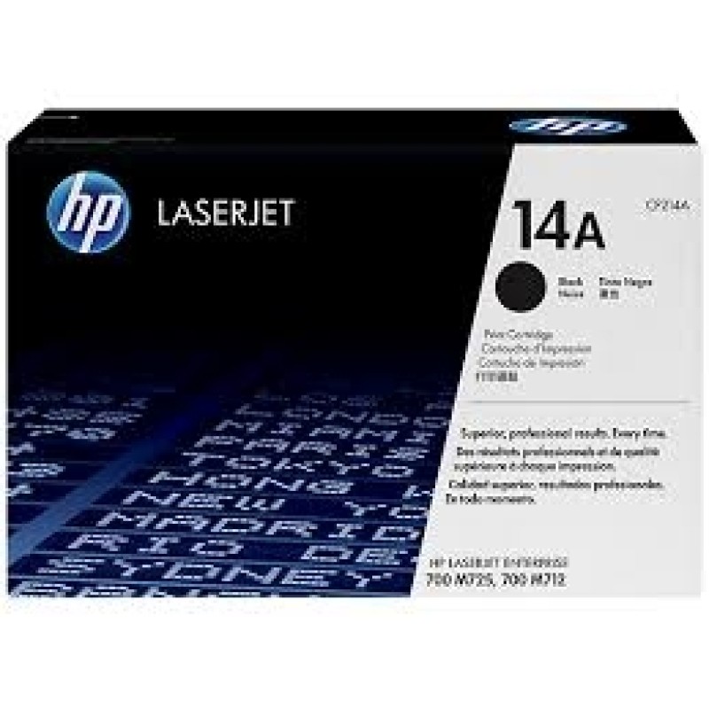 HP CF214A 14A Siyah Orjinal Toner - LaserJet M712dn / M725dn T3296 HP CF214A 14A Siyah Orjinal Toner - LaserJet M712dn / M725dn T3296