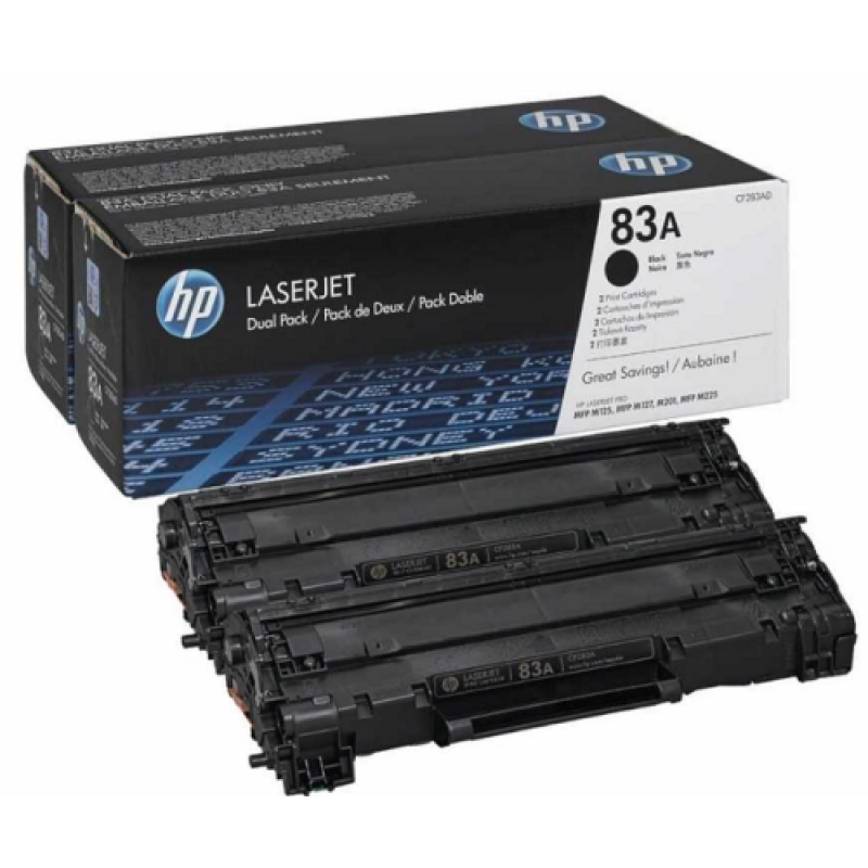 HP CF283AF 83A Siyah Orjinal Toner 2li Paket - M201dw / M225dn T6972 HP CF283AF 83A Siyah Orjinal Toner 2li Paket - M201dw / M225dn T6972