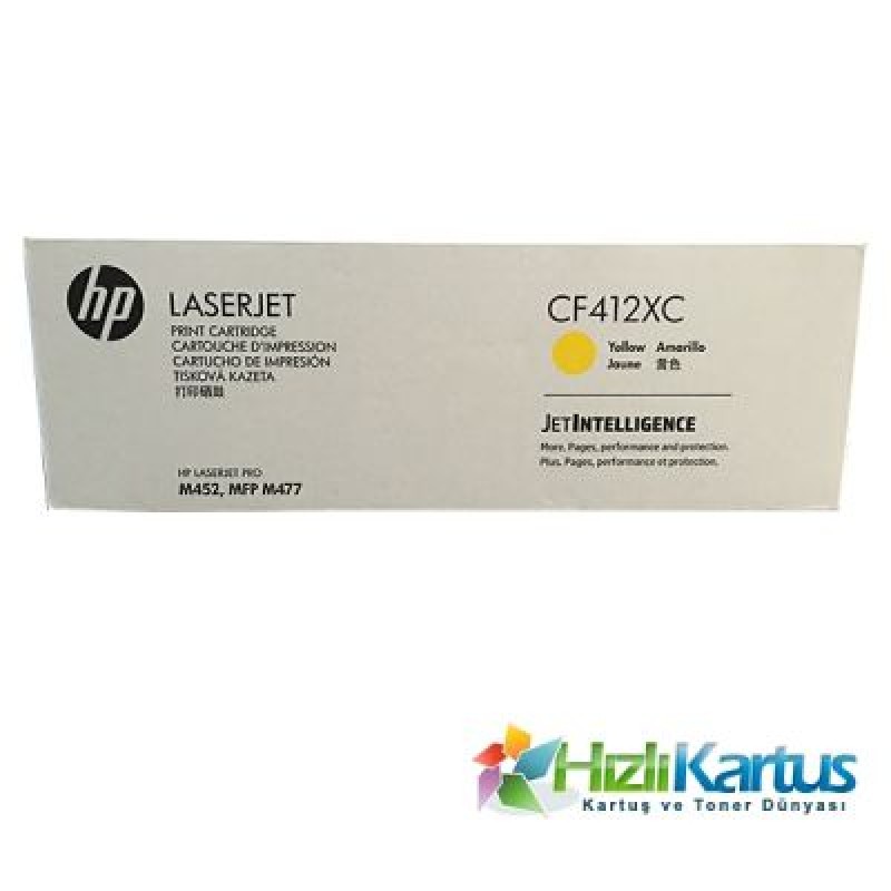 HP CF412XC 410X Sarı Orjinal Toner Yüksek Kapasite - M452dn / M477dw T3099 HP CF412XC 410X Sarı Orjinal Toner Yüksek Kapasite - M452dn / M477dw T3099
