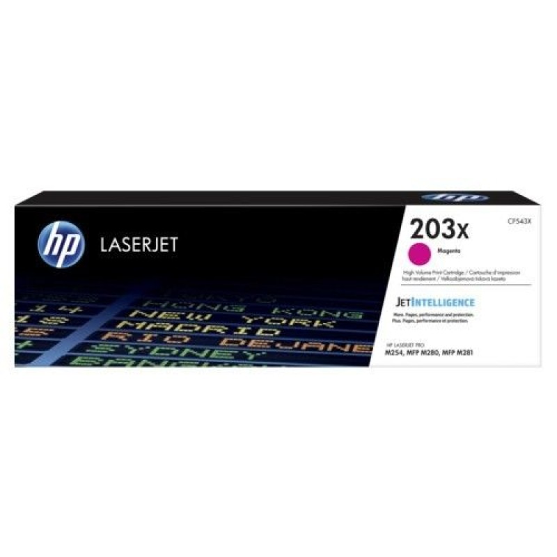 HP CF543X 203X Kırmızı Orjinal Toner Yüksek Kapasite - M254dw / M280nw T9700