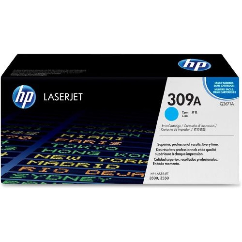 HP Q2671A 309A Mavi Orjinal Toner - LaserJet 3700 T8267 HP Q2671A 309A Mavi Orjinal Toner - LaserJet 3700 T8267