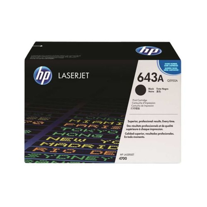 HP Q5950A 643A Siyah Orjinal Toner - Laserjet 4700 T11454 HP Q5950A 643A Siyah Orjinal Toner - Laserjet 4700 T11454