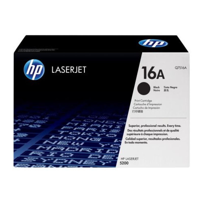 HP Q7516A 16A Siyah Orjinal Toner - Laserjet 5200 T8453 HP Q7516A 16A Siyah Orjinal Toner - Laserjet 5200 T8453