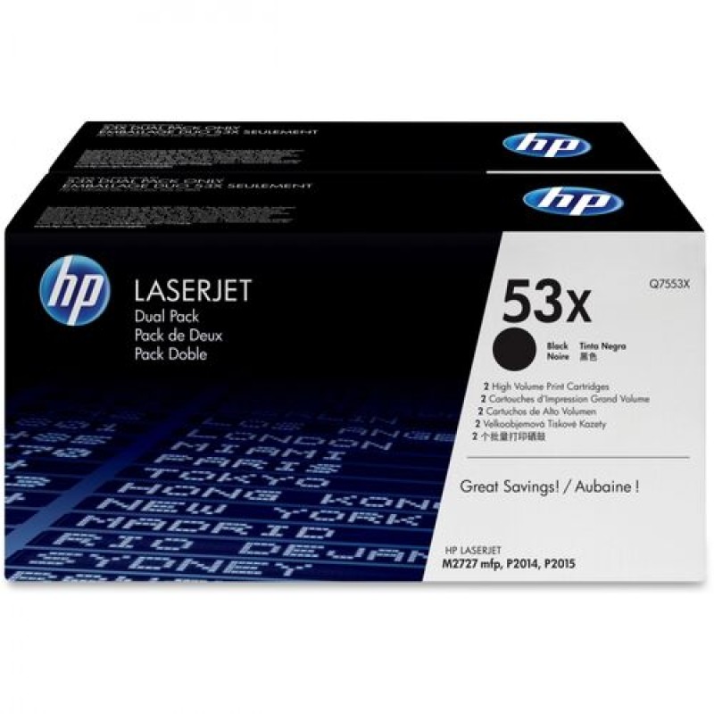 HP Q7553XD 53X İkili Paket Orjinal Toner Yüksek Kapasite - Laserjet P2014 / P2015d T12925 HP Q7553XD 53X İkili Paket Orjinal Toner Yüksek Kapasite - Laserjet P2014 / P2015d T12925
