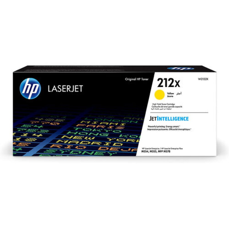 HP W2122X 212X Sarı Orjinal Toner Yüksek Kapasite - M554dn / M555dn T13427