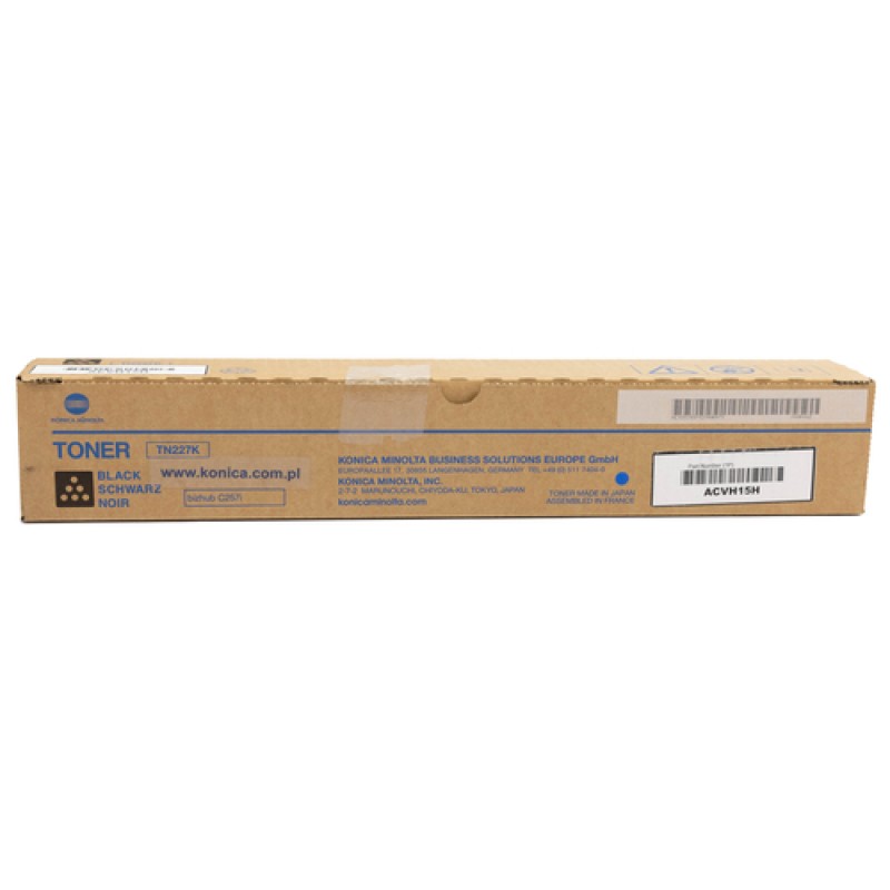 Konica Minolta TN-227K ACVH150 Siyah Orjinal Toner - Bizhub C257 Konica Minolta TN-227K ACVH150 Siyah Orjinal Toner - Bizhub C257