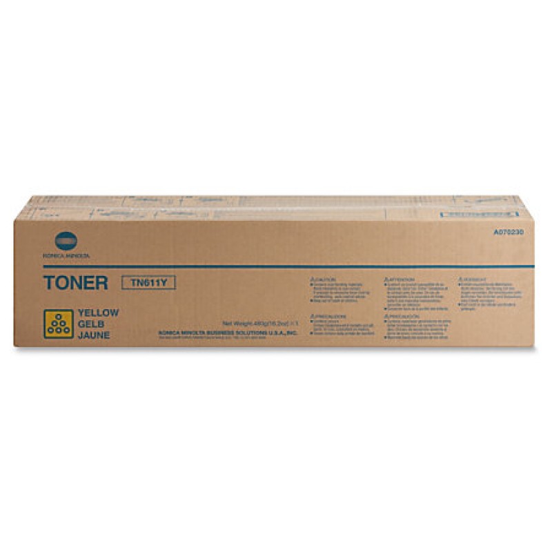 Konica Minolta TN-611Y A070230 Sarı Orjinal Toner - C451 / C650 T6697 Konica Minolta TN-611Y A070230 Sarı Orjinal Toner - C451 / C650 T6697