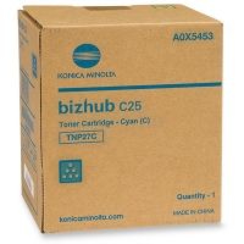 Konica Minolta TNP-27C A0X5454 Mavi Orjinal Toner - Bizhub C25 T9047 Konica Minolta TNP-27C A0X5454 Mavi Orjinal Toner - Bizhub C25 T9047