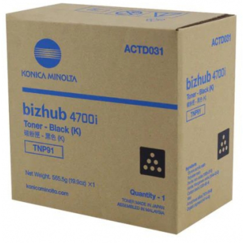 Konica Minolta TNP-91 ACTD031 Siyah Orjinal Toner - Bizhub 4700i Konica Minolta TNP-91 ACTD031 Siyah Orjinal Toner - Bizhub 4700i