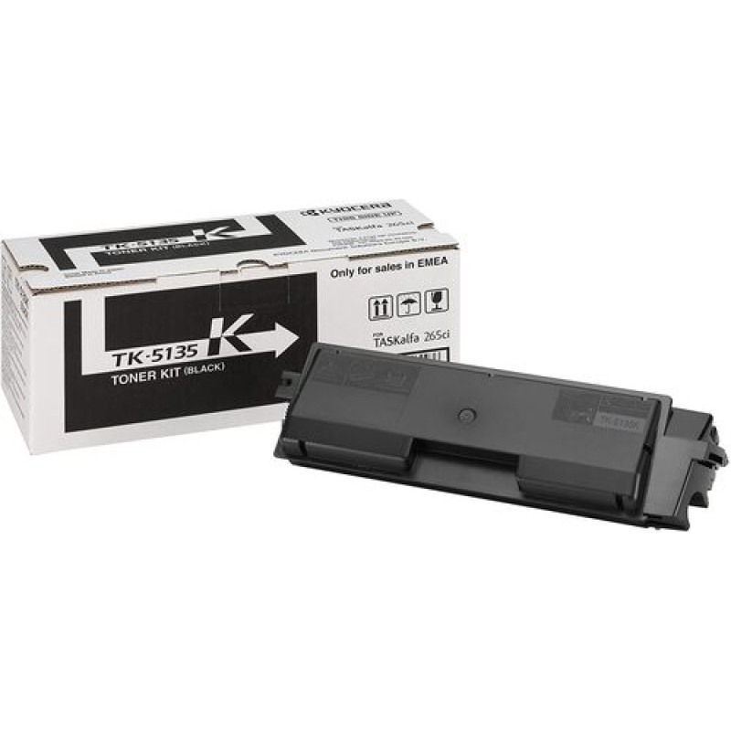 Kyocera TK-5135K 1T02PA0NL0 Siyah Orjinal Toner - TK265ci / TK266ci T14827 Kyocera TK-5135K 1T02PA0NL0 Siyah Orjinal Toner - TK265ci / TK266ci T14827