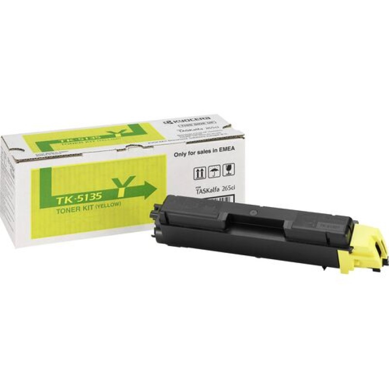 Kyocera TK-5135Y 1T02PAANL0 Sarı Orjinal Toner - TK265ci / TK266ci T14832 Kyocera TK-5135Y 1T02PAANL0 Sarı Orjinal Toner - TK265ci / TK266ci T14832