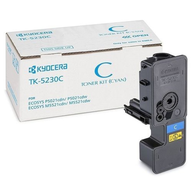 Kyocera TK-5230C 1T02R9CNL0 Mavi Orjinal Toner - P5021 / M5521 T11591 Kyocera TK-5230C 1T02R9CNL0 Mavi Orjinal Toner - P5021 / M5521 T11591