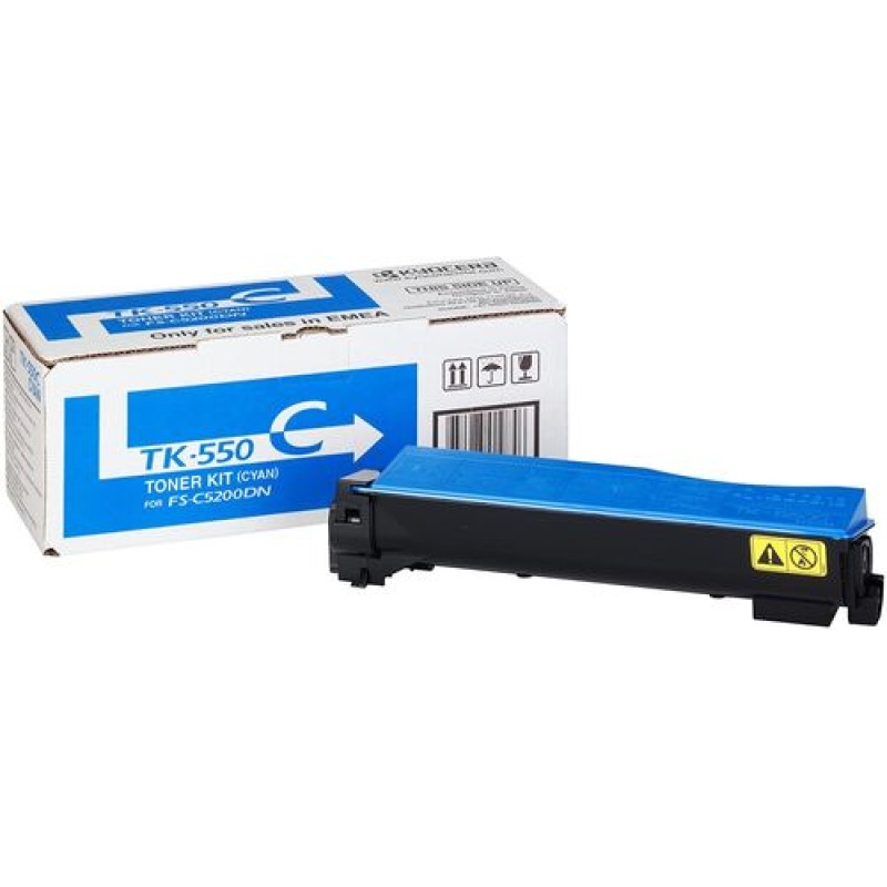 Kyocera TK-550C 1T02HMCEU0 Mavi Orjinal Toner - FS-C5200DN T14824 Kyocera TK-550C 1T02HMCEU0 Mavi Orjinal Toner - FS-C5200DN T14824
