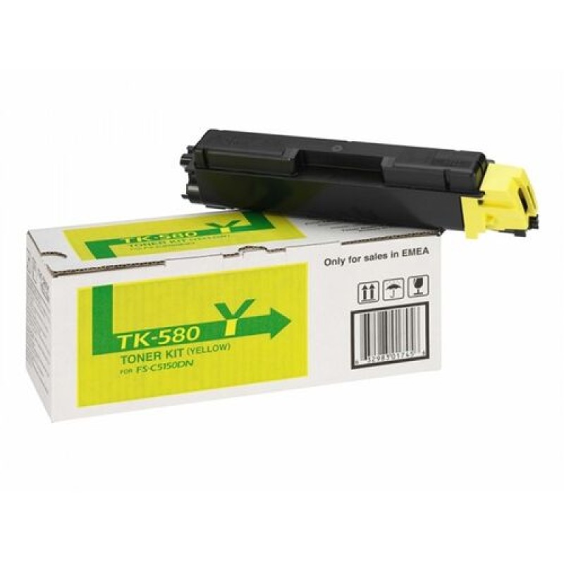 Kyocera TK-580Y 1T02KTANL0 Sarı Orjinal Toner - FS-C5150dn / P6021Cdn T14705 Kyocera TK-580Y 1T02KTANL0 Sarı Orjinal Toner - FS-C5150dn / P6021Cdn T14705