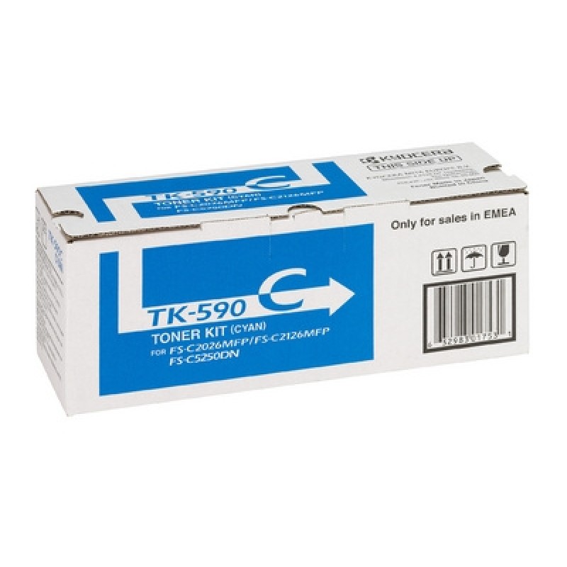 Kyocera TK-590C 1T02KVCNL0 Mavi Orjinal Toner - FS-C2026 / C2126 T4231 Kyocera TK-590C 1T02KVCNL0 Mavi Orjinal Toner - FS-C2026 / C2126 T4231