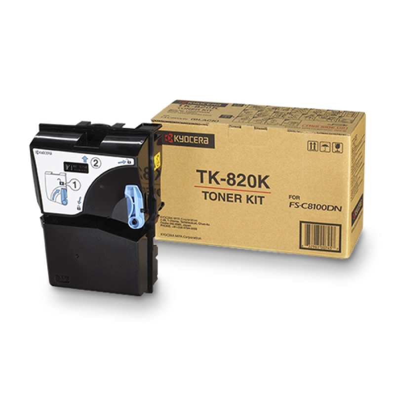Kyocera TK-820K Siyah Orjinal Toner - FS-C8100 Kyocera TK-820K Siyah Orjinal Toner - FS-C8100