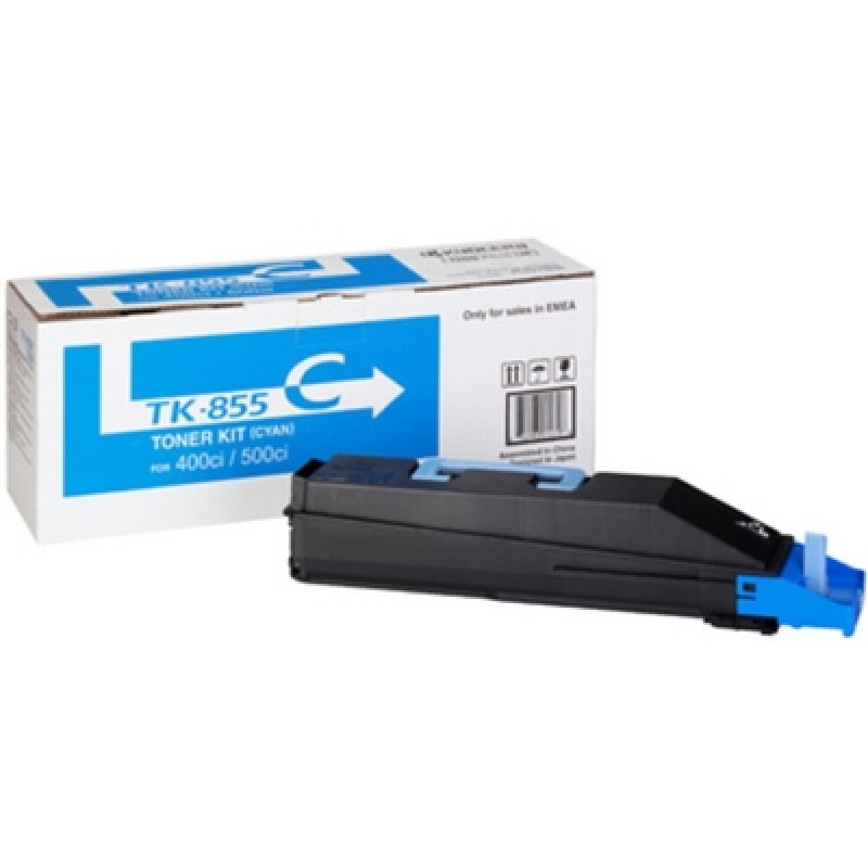 Kyocera TK-855C 1T02H7CEU0 Mavi Orjinal Toner - TasKalfa 400Ci / 500Ci T3110