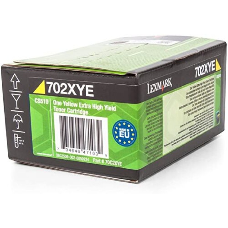 Lexmark 70C2XYE Sarı Orjinal Toner Yüksek Kapasite - CS510de / CS510dte T15434 Lexmark 70C2XYE Sarı Orjinal Toner Yüksek Kapasite - CS510de / CS510dte T15434