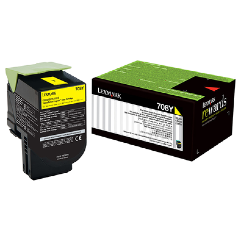 Lexmark 70C80Y0 708Y Sarı Orjinal Toner - CS310 / CS410 T6430 Lexmark 70C80Y0 708Y Sarı Orjinal Toner - CS310 / CS410 T6430
