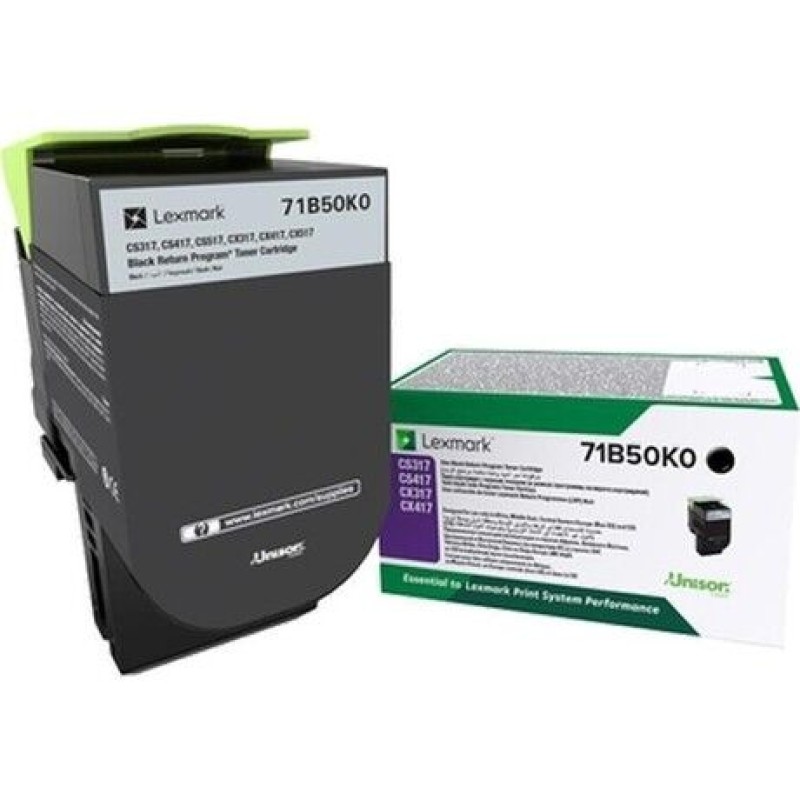 Lexmark 71B50K0 Siyah Orjinal Toner - CS317 / CS417 T12509 Lexmark 71B50K0 Siyah Orjinal Toner - CS317 / CS417 T12509