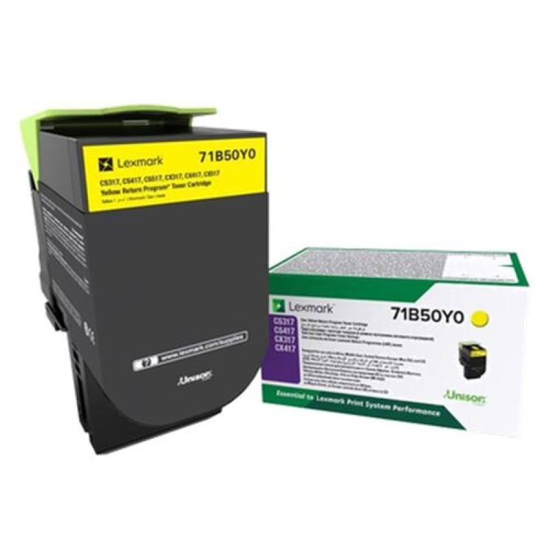 Lexmark 71B50Y0 Sarı Orjinal Toner - CS317 / CS417 T12826