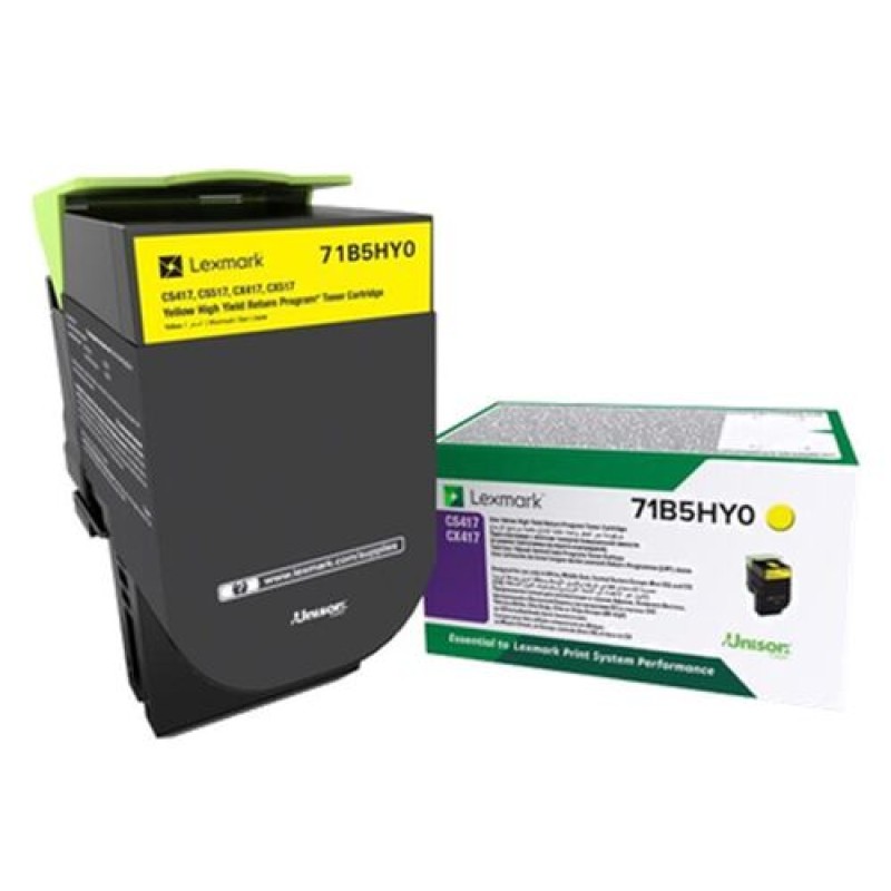 Lexmark 71B5HY0 Sarı Orjinal Toner - CS417 / CS517 T12838 Lexmark 71B5HY0 Sarı Orjinal Toner - CS417 / CS517 T12838