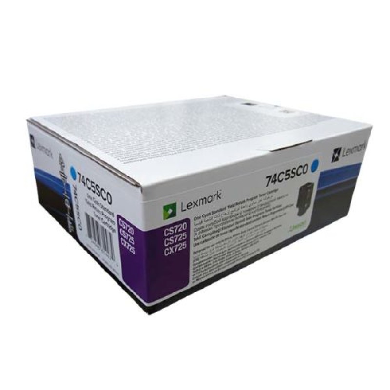 Lexmark 74C5SC0 Mavi Orjinal Toner Standart Kapasite - CS720 / CS725 T9148 Lexmark 74C5SC0 Mavi Orjinal Toner Standart Kapasite - CS720 / CS725 T9148