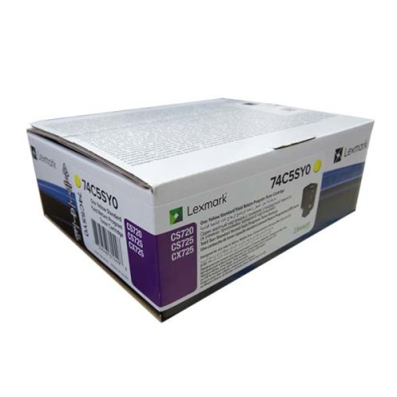 Lexmark 74C5SY0 Sarı Orjinal Toner Standart Kapasite - CS720 / CS725 T9146