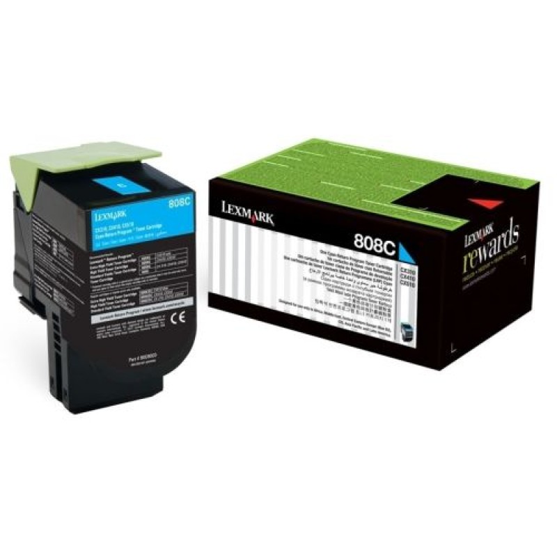 Lexmark 80C80C0 808C Mavi Orjinal Toner - CX410 / CX510 T7814 Lexmark 80C80C0 808C Mavi Orjinal Toner - CX410 / CX510 T7814