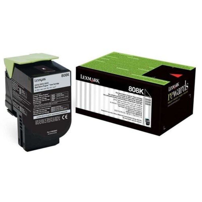 Lexmark 80C80K0 808K Siyah Orjinal Toner - CX410 / CX510 T12688 Lexmark 80C80K0 808K Siyah Orjinal Toner - CX410 / CX510 T12688