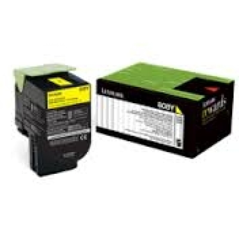 Lexmark 80C80Y0 808Y Sarı Orjinal Toner - CX410 / CX510 / CX310 T3388 Lexmark 80C80Y0 808Y Sarı Orjinal Toner - CX410 / CX510 / CX310 T3388
