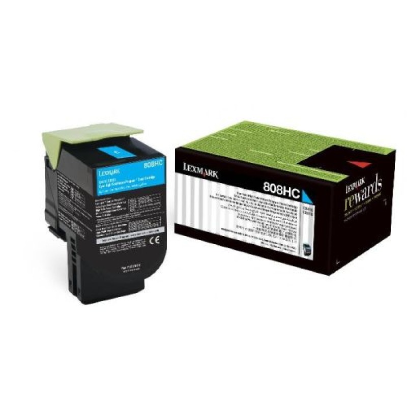 Lexmark 80C8HCE 808HCE Mavi Orjinal Toner - CX410 / CX510 T9252 Lexmark 80C8HCE 808HCE Mavi Orjinal Toner - CX410 / CX510 T9252