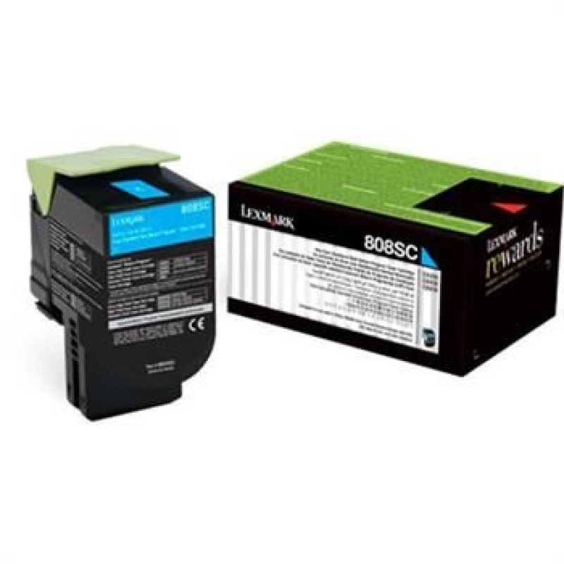 Lexmark 80C8SC0 808SC Mavi Orjinal Toner - CX310 / CX410 T7505 Lexmark 80C8SC0 808SC Mavi Orjinal Toner - CX310 / CX410 T7505
