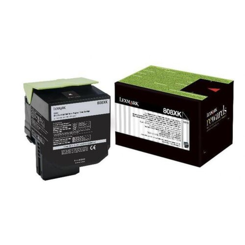 Lexmark 80C8XKE 808XK Siyah Orjinal Toner - CX510 T13224 Lexmark 80C8XKE 808XK Siyah Orjinal Toner - CX510 T13224
