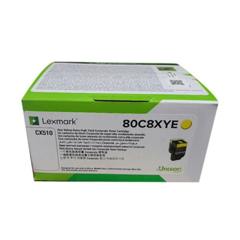 Lexmark 80C8XYE 808XY Sarı Orjinal Toner - CX510 T13223 Lexmark 80C8XYE 808XY Sarı Orjinal Toner - CX510 T13223