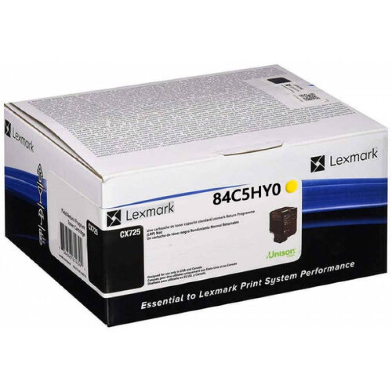 Lexmark 84C5HY0 Sarı Orjinal Toner Yüksek Kapasiteli - CX725 T12506 Lexmark 84C5HY0 Sarı Orjinal Toner Yüksek Kapasiteli - CX725 T12506