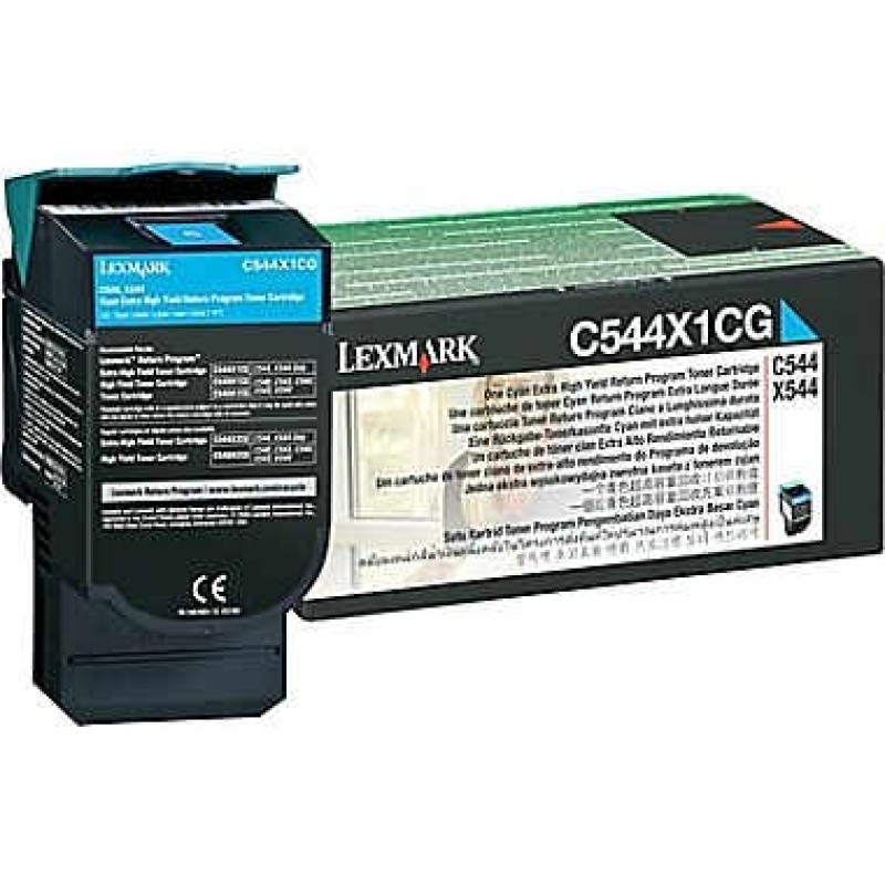 Lexmark C544X1CG Mavi Orjinal Toner - C540 / C544 T3457 Lexmark C544X1CG Mavi Orjinal Toner - C540 / C544 T3457