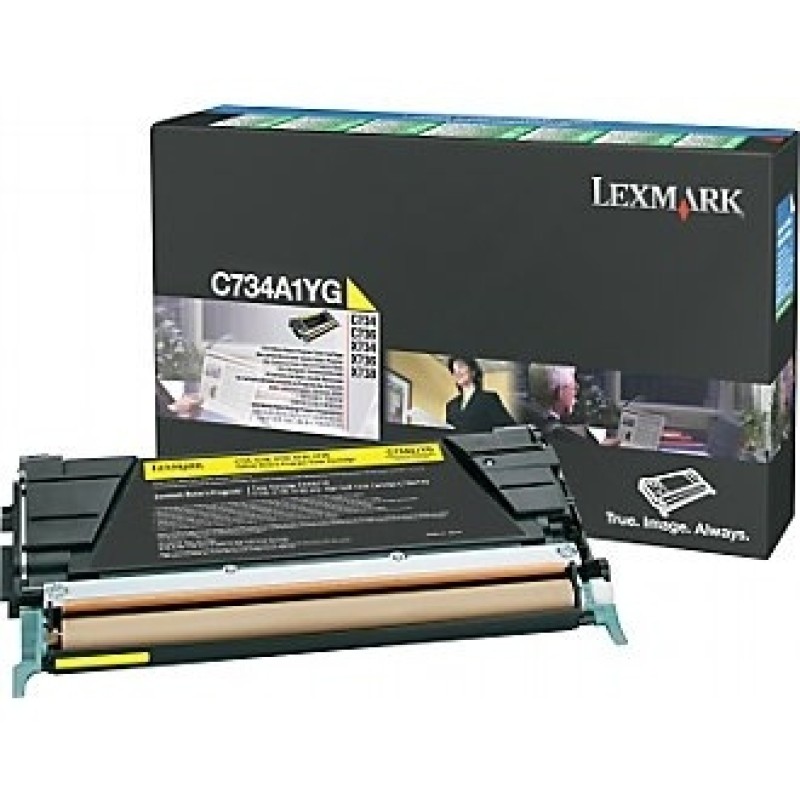 Lexmark C734A1YG Sarı Orjinal Toner - C734 / C736 T5572 Lexmark C734A1YG Sarı Orjinal Toner - C734 / C736 T5572